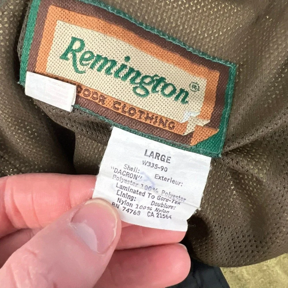 Remington Gore-Tex Fleece Camo Pants Mens Large Woodland Camouflage Hunting USA